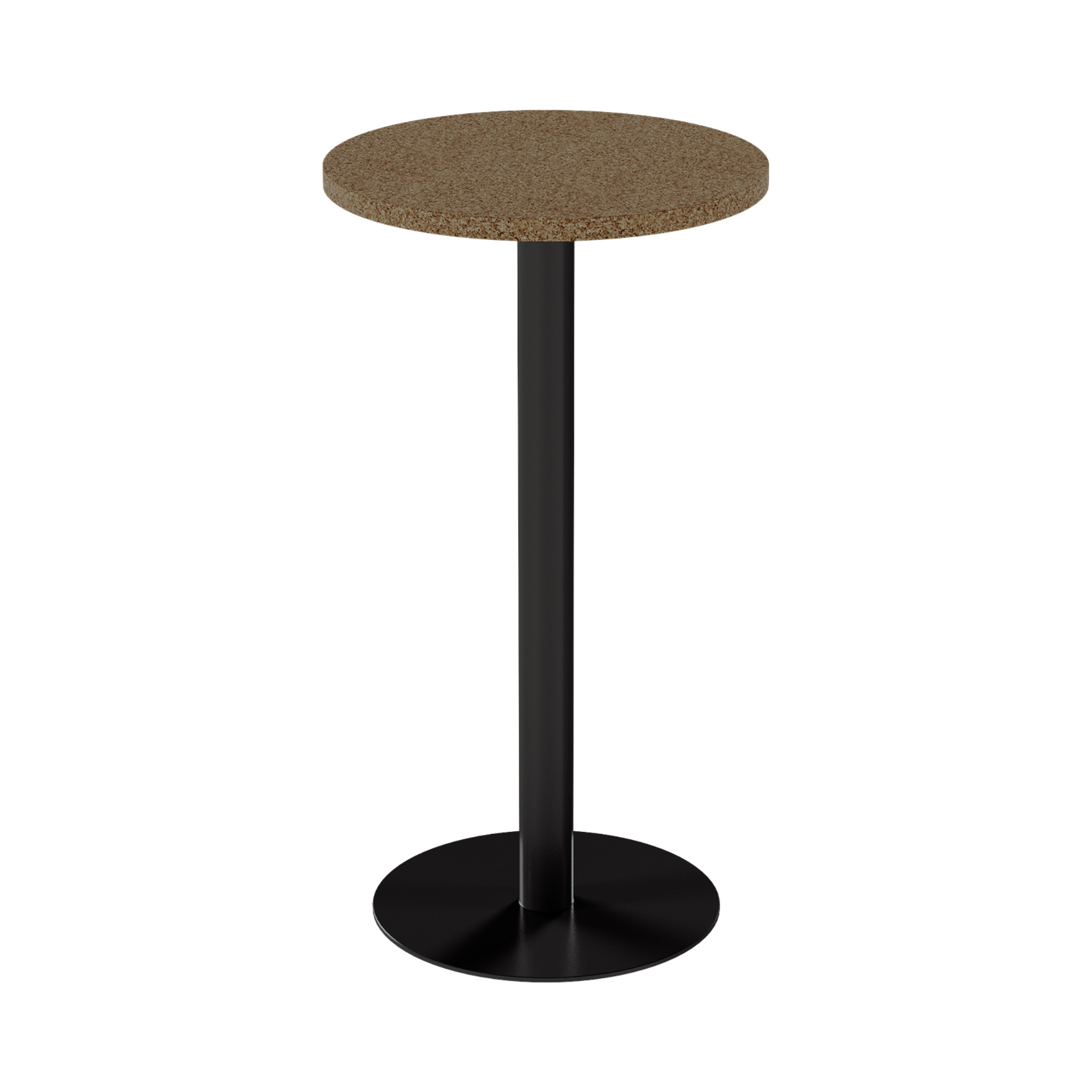 Solis Bar Table – 60cm Round – Black / Grano Natural