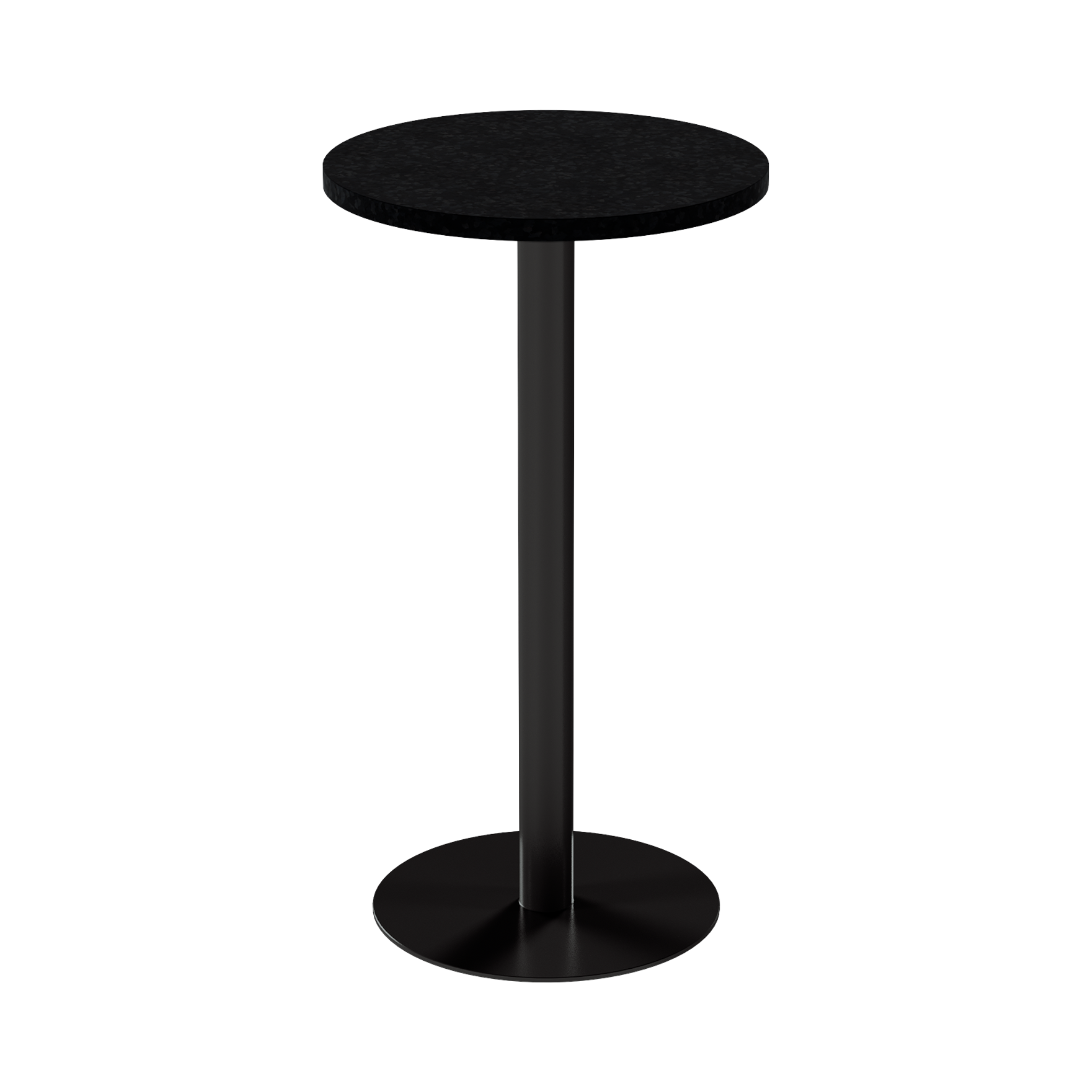 Solis Bar Table – 60cm Round – Black / Black Onyx Dapple