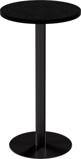 Solis Bar Table – 60cm Round – Black / Black Onyx Dapple