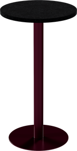 Solis Bar Table – 60cm Round – Burgundy / Black Onyx Dapple