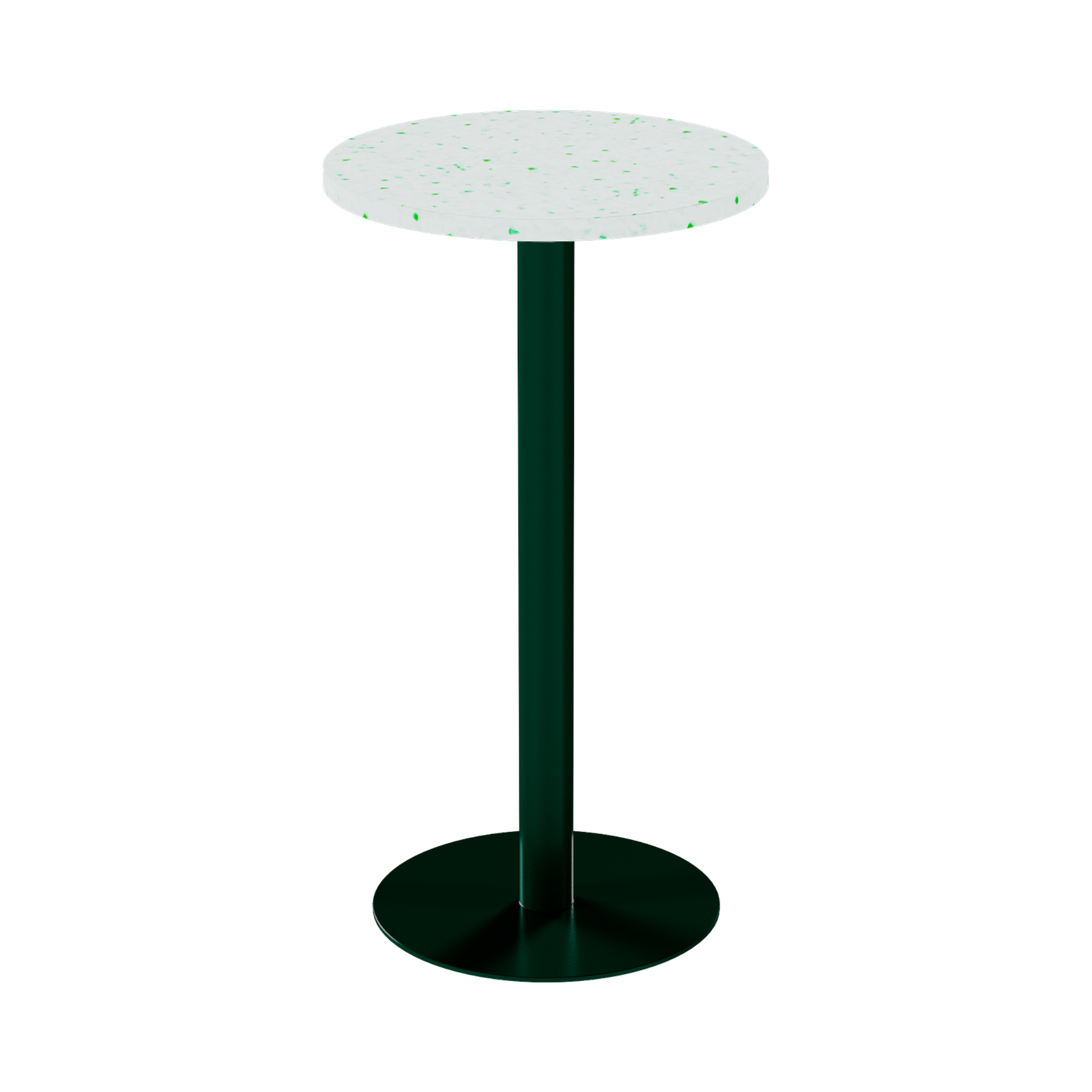 Solis Bar Table – 60cm Round – Green / Green Dapple