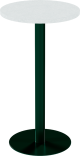 Solis Bar Table – 60cm Round – Green / White Chalk Dapple