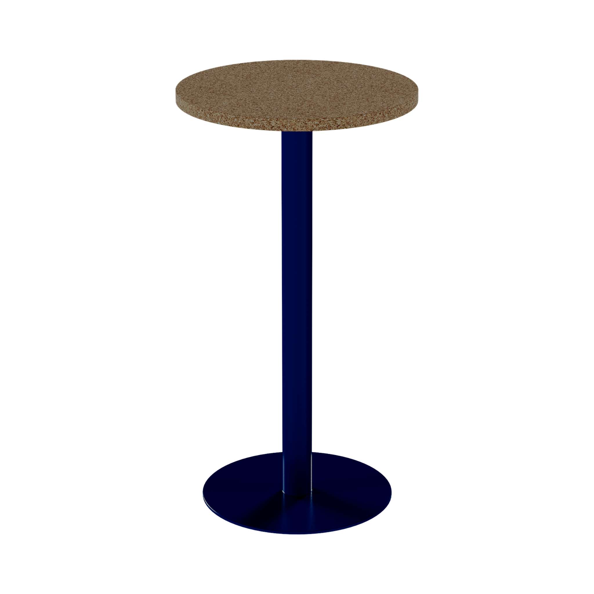 Solis Bar Table – 60cm Round – Navy / Grano Natural