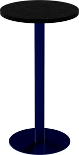 Solis Bar Table – 60cm Round – Navy / Black Onyx Dapple