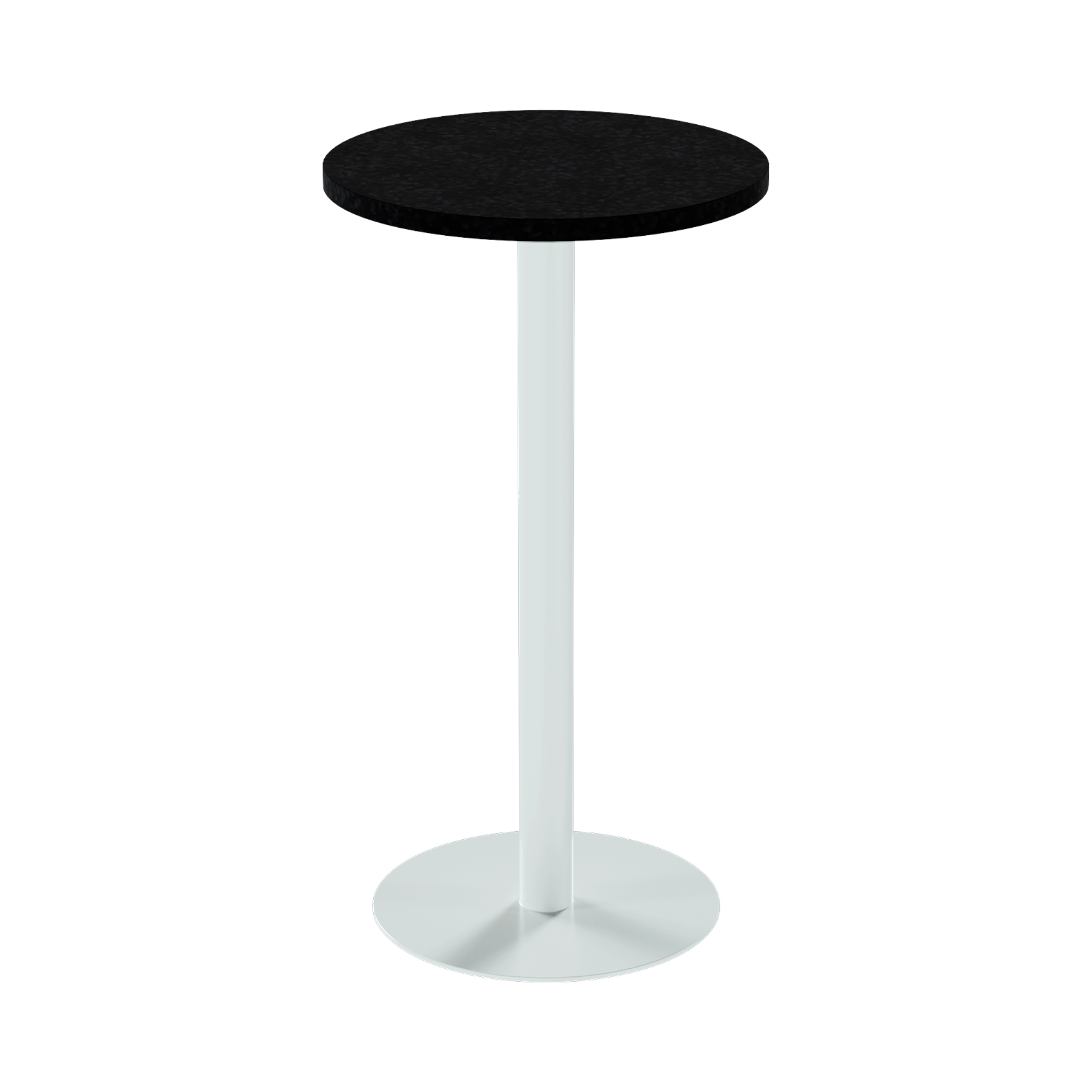 Solis Bar Table – 60cm Round – White / Black Onyx Dapple