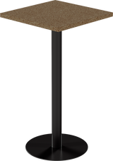Solis Bar Table – 60cm Square – Black / Grano Natural