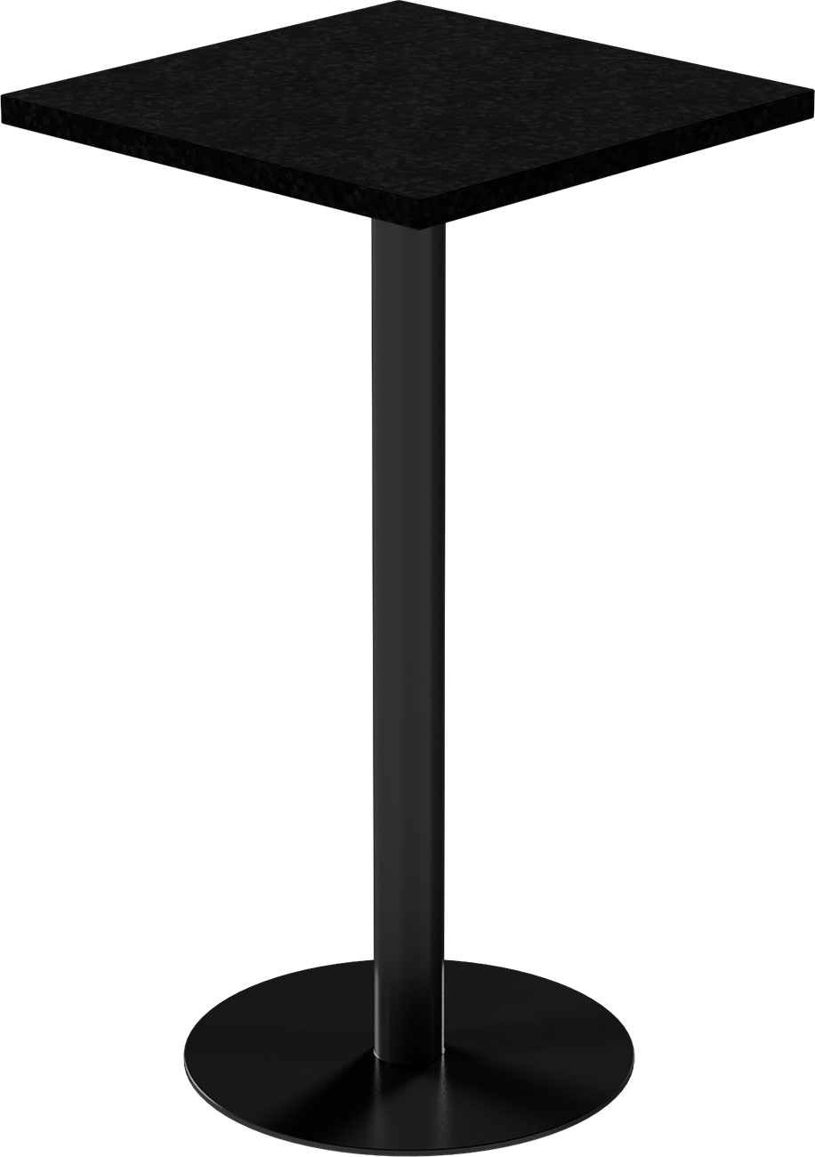 Solis Bar Table – 60cm Square – Black / Black Onyx Dapple