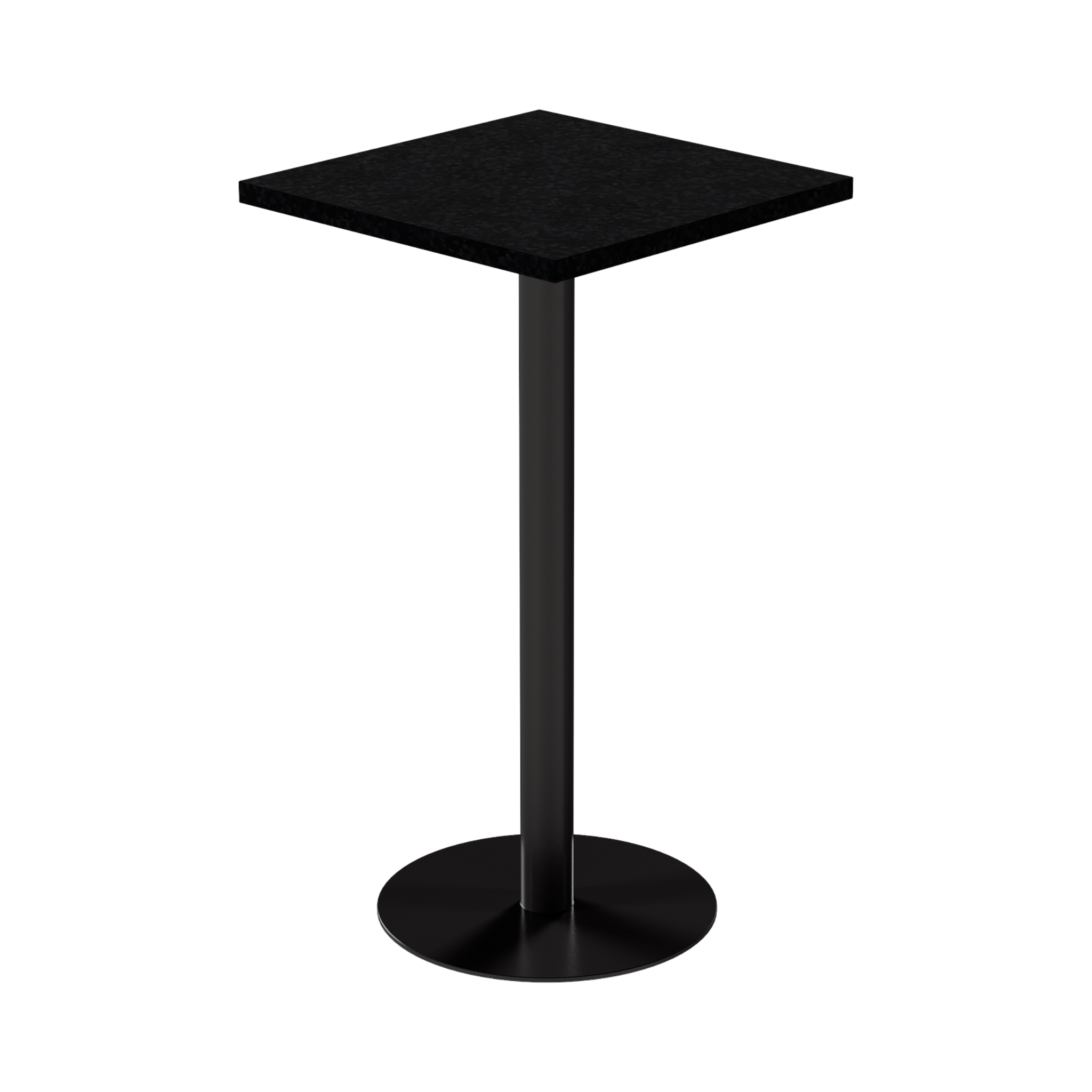 Solis Bar Table – 60cm Square – Black / Black Onyx Dapple