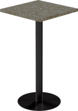 Solis Bar Table – 60cm Square – Black / Taupe Dapple