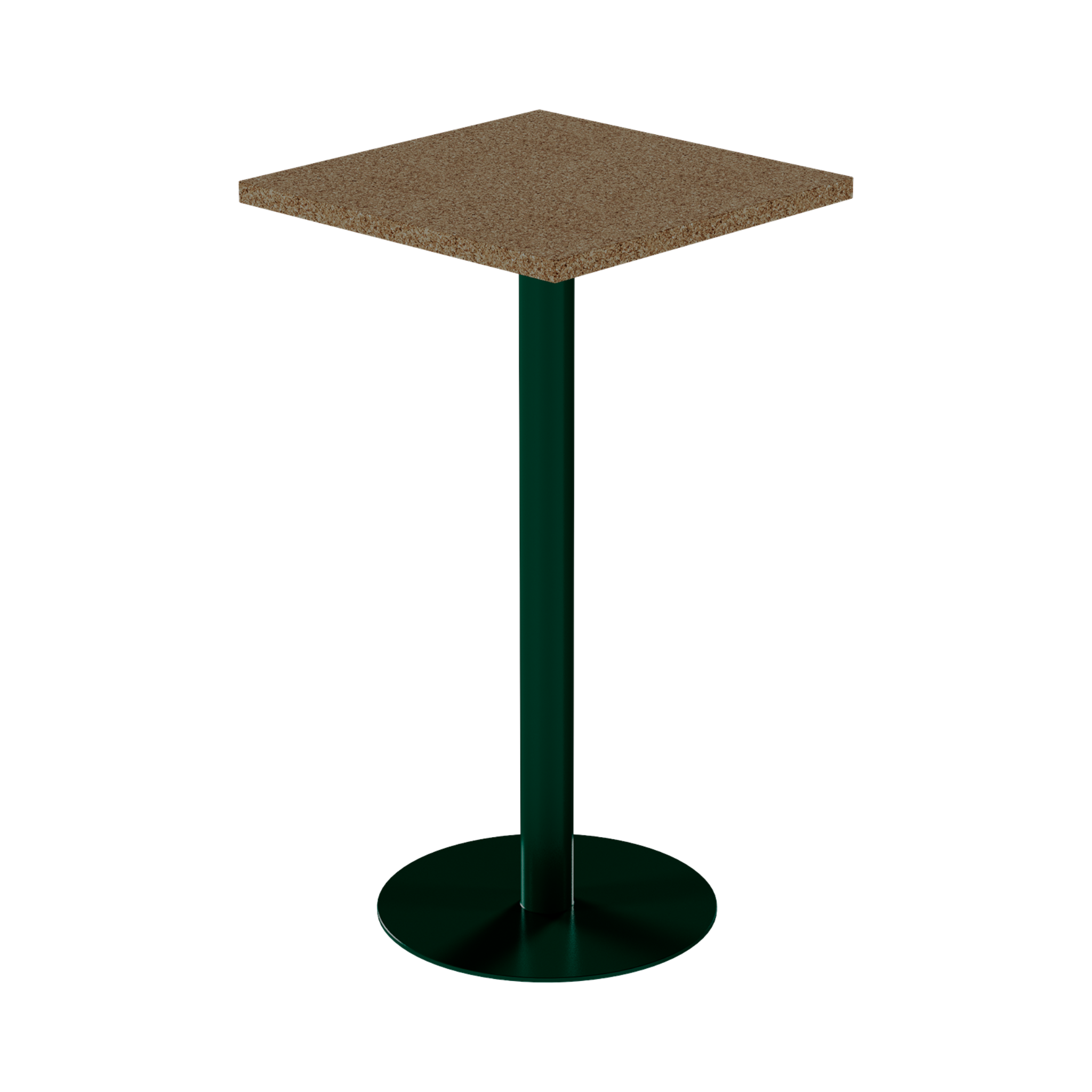 Solis Bar Table – 60cm Square – Green / Grano Natural