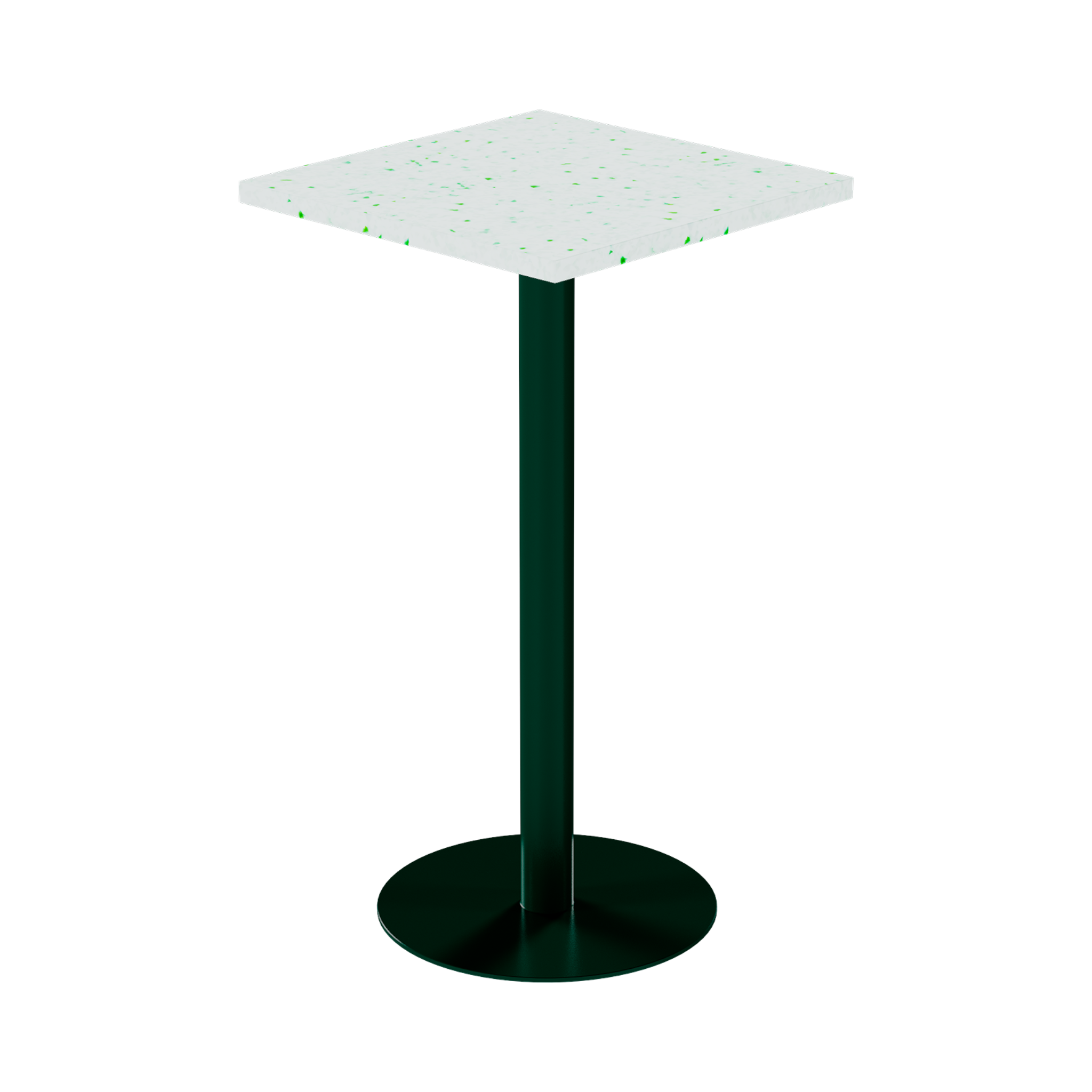 Solis Bar Table – 60cm Square – Green / Green Dapple