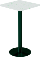Solis Bar Table – 60cm Square – Green / Green Dapple