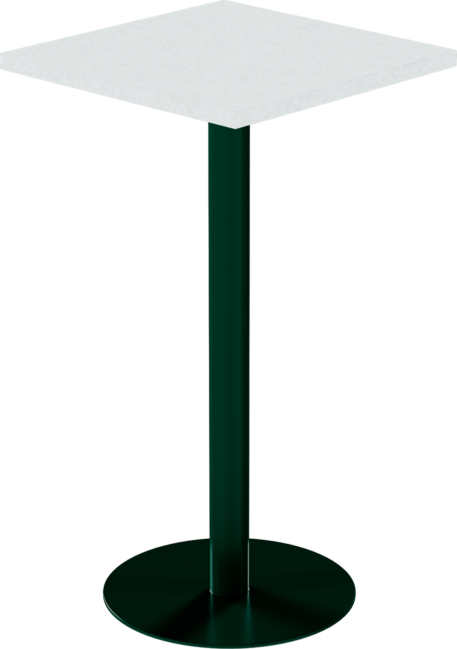 Solis Bar Table – 60cm Square – Green / White Chalk Dapple