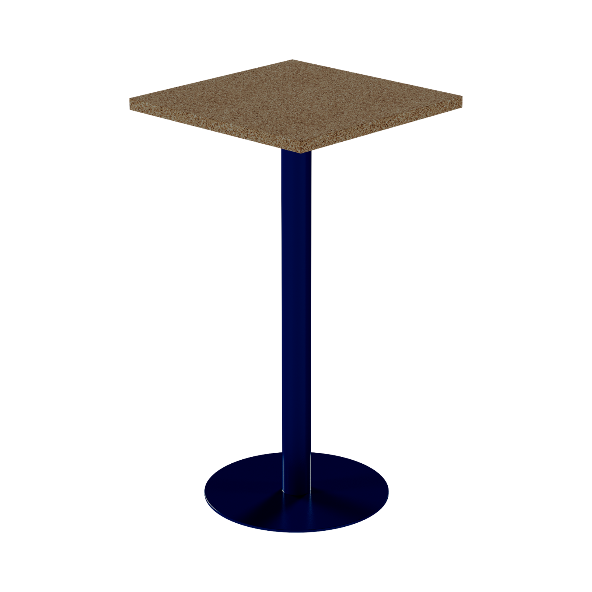Solis Bar Table – 60cm Square – Navy / Grano Natural