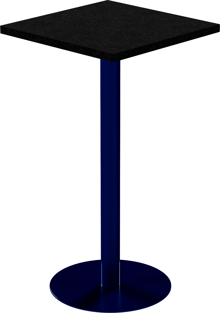 Solis Bar Table – 60cm Square – Navy / Black Onyx Dapple