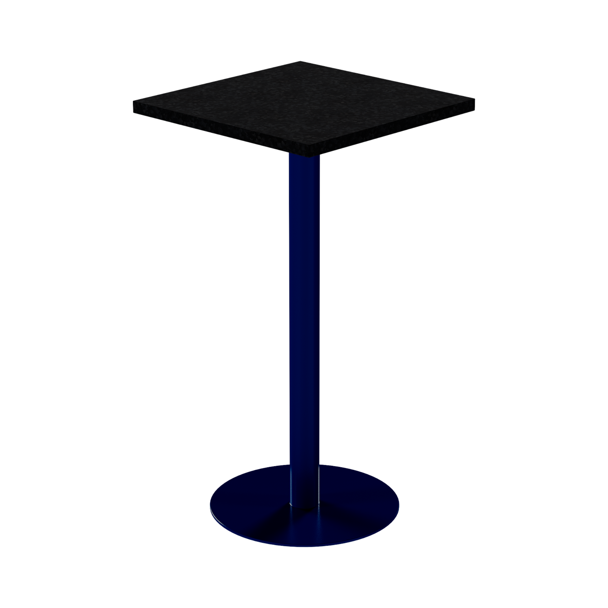 Solis Bar Table – 60cm Square – Navy / Black Onyx Dapple