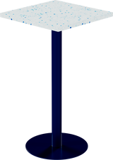 Solis Bar Table – 60cm Square – Navy / Blue Dapple