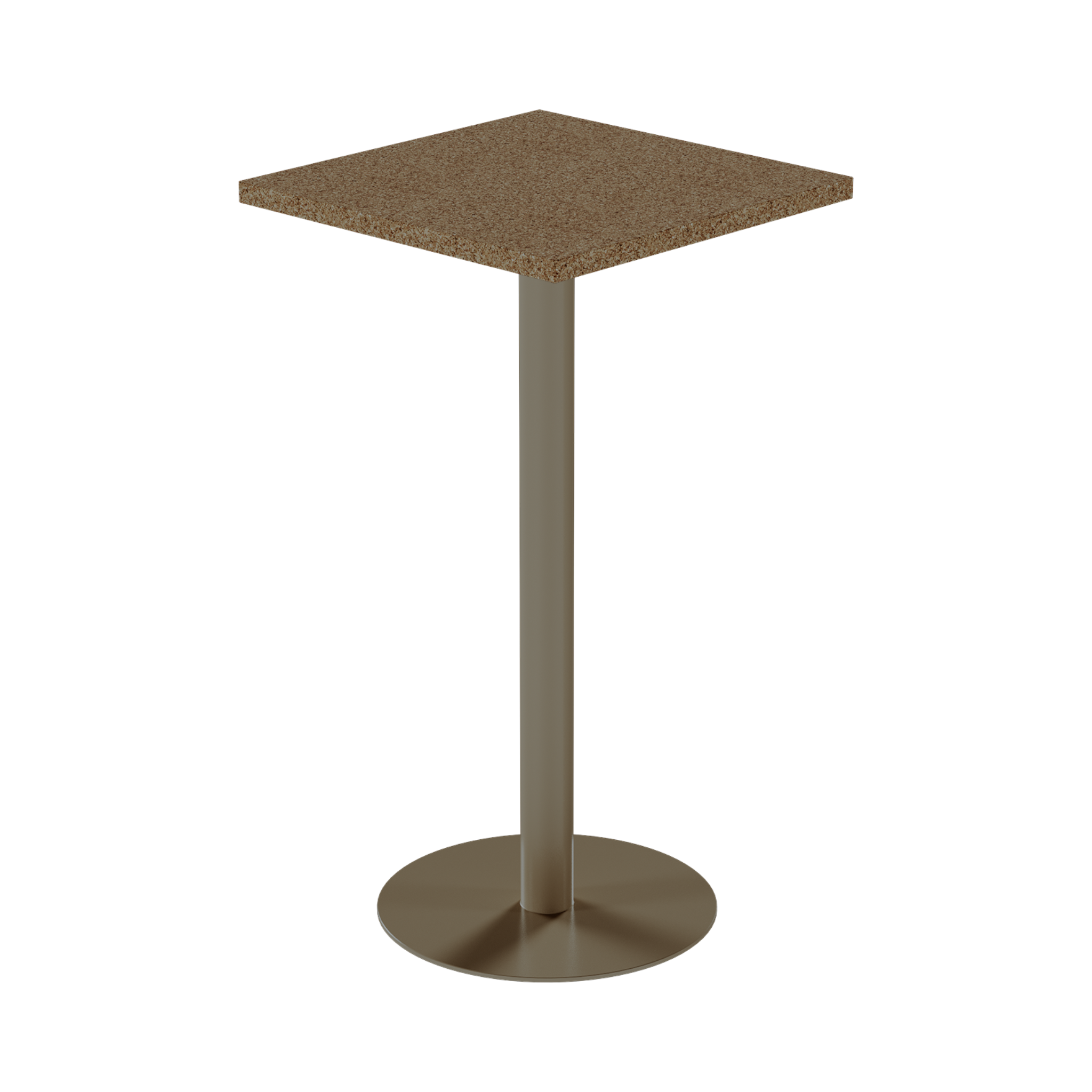Solis Bar Table – 60cm Square – Taupe / Grano Natural