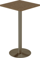 Solis Bar Table – 60cm Square – Taupe / Grano Natural