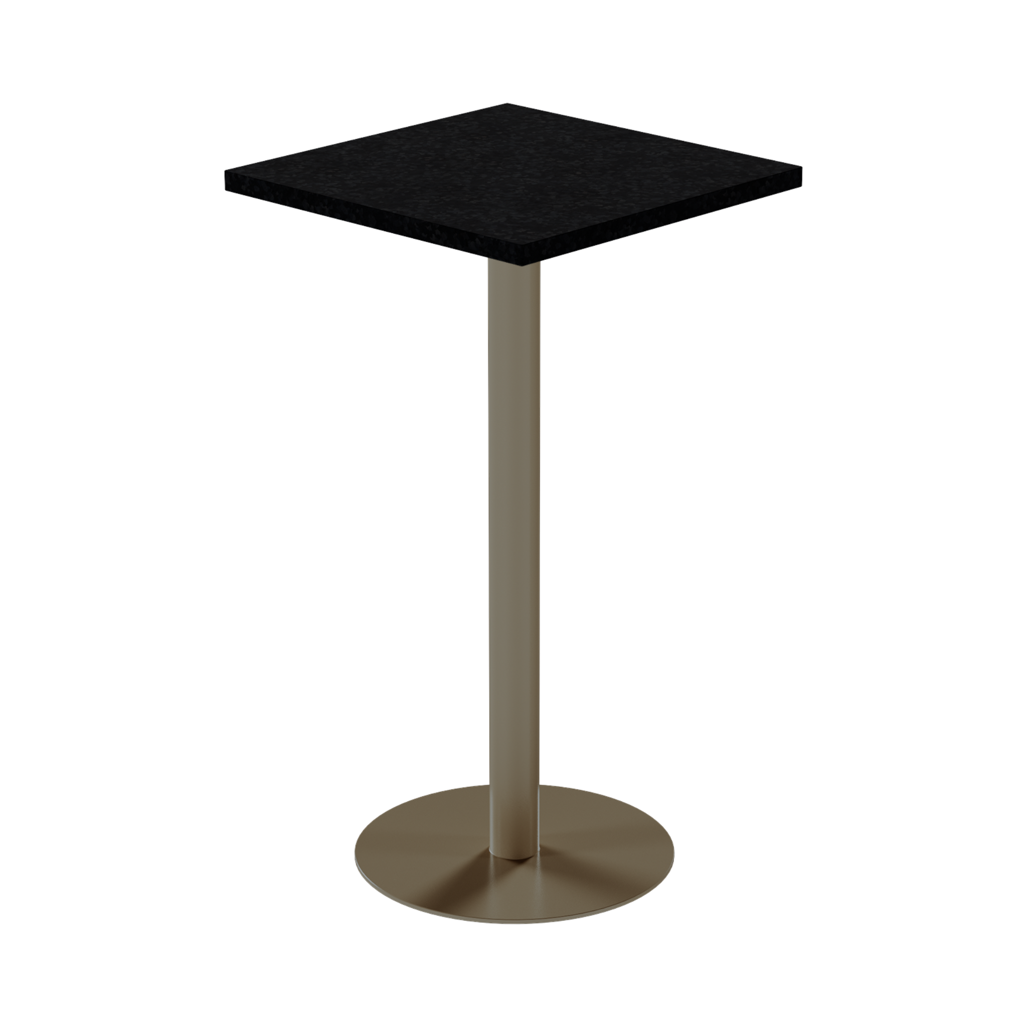 Solis Bar Table – 60cm Square – Taupe / Black Onyx Dapple