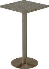 Solis Bar Table – 60cm Square – Taupe / Taupe Dapple