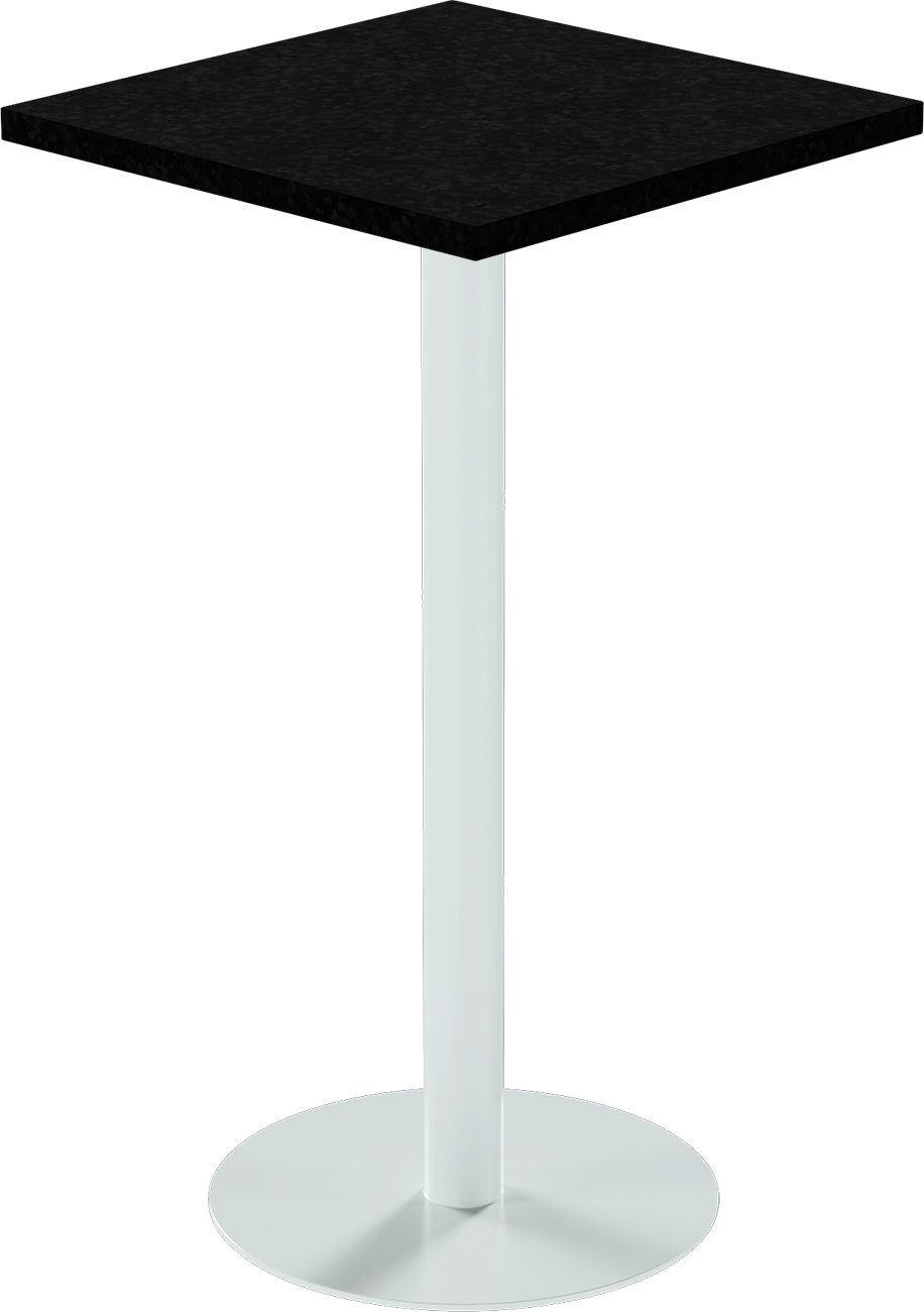 Solis Bar Table – 60cm Square – White / Black Onyx Dapple