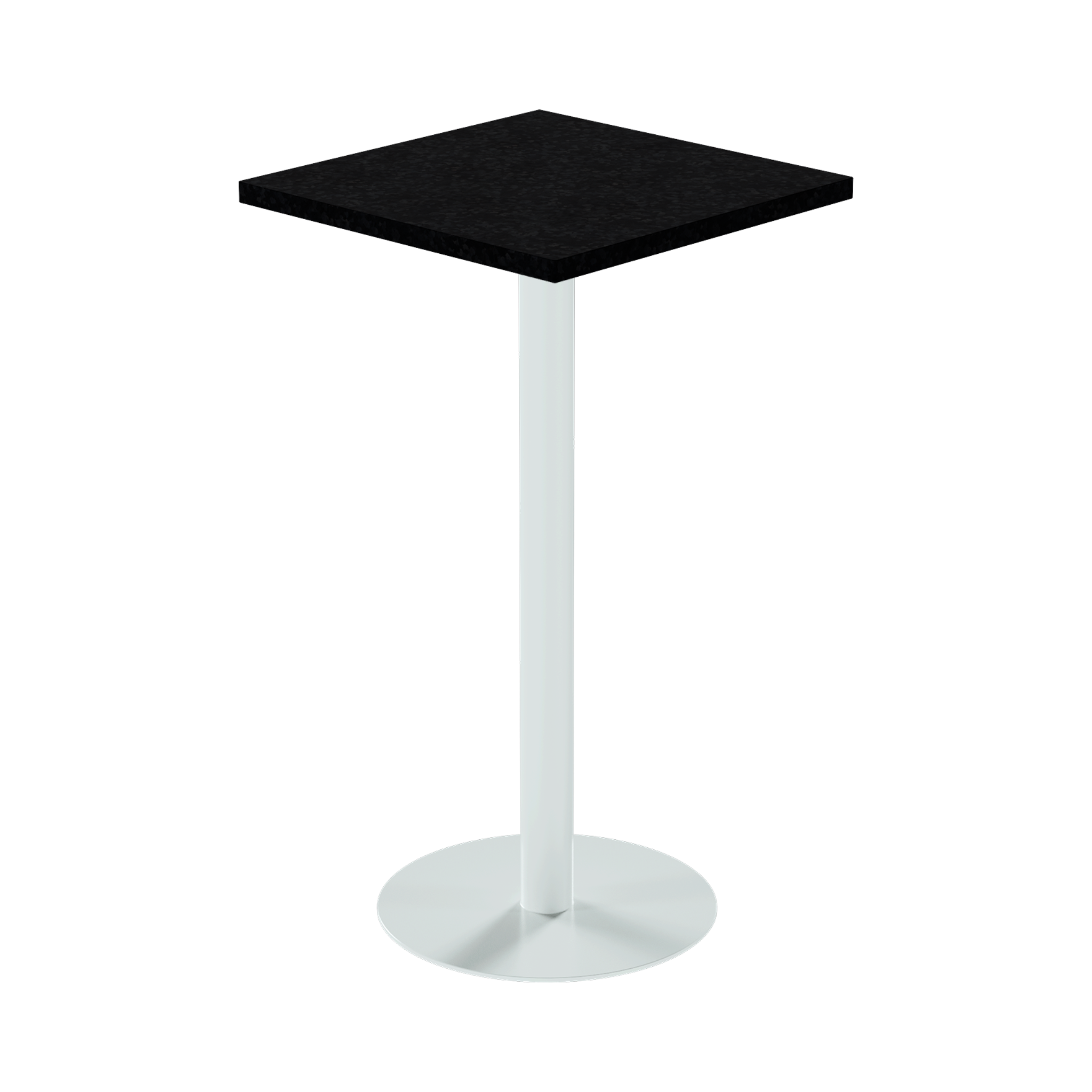 Solis Bar Table – 60cm Square – White / Black Onyx Dapple