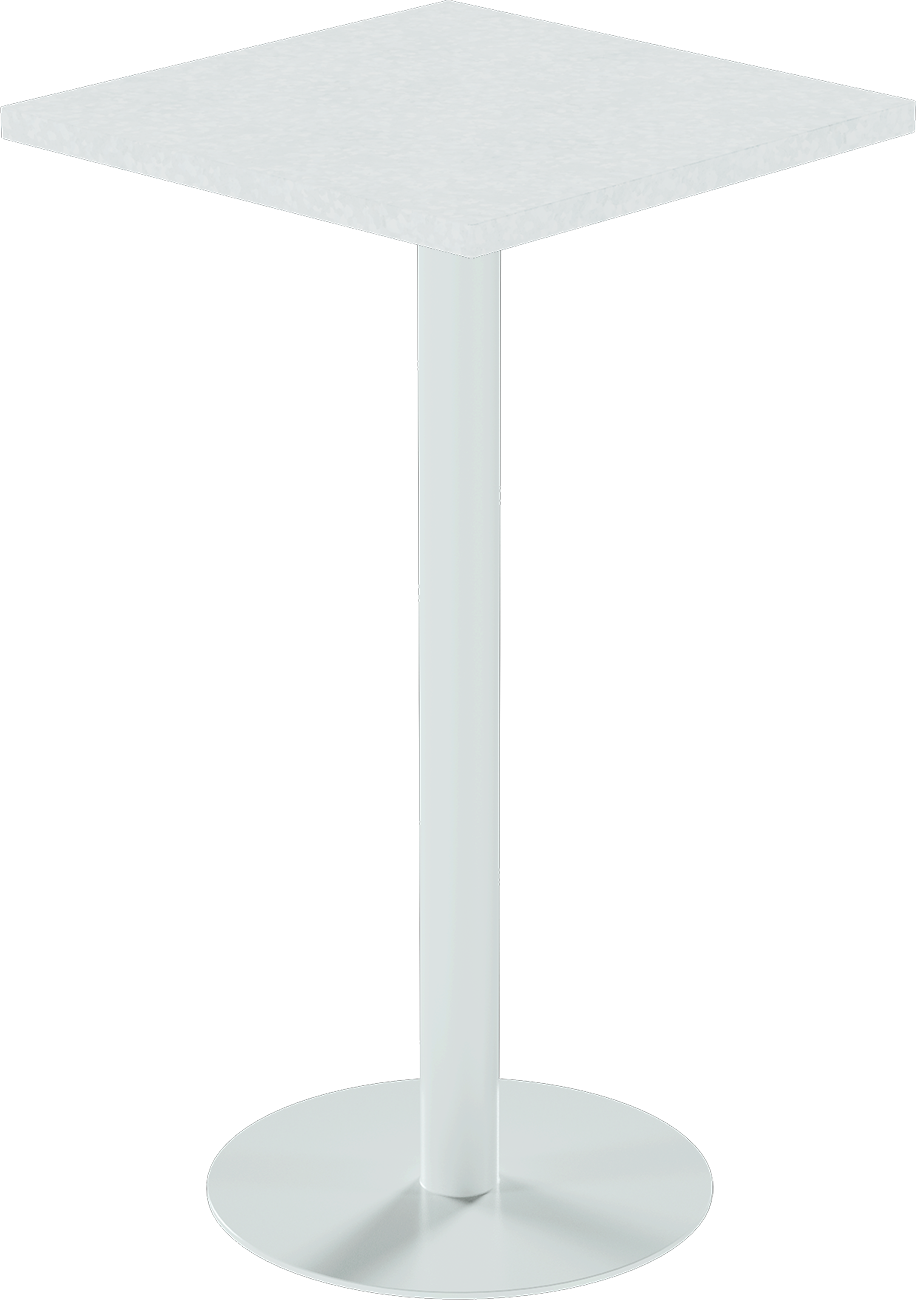 Solis Bar Table – 60cm Square – White / White Chalk Dapple