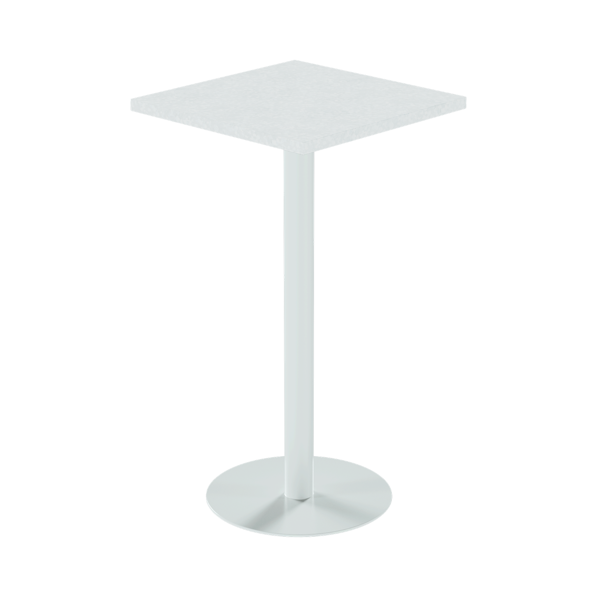 Solis Bar Table – 60cm Square – White / White Chalk Dapple