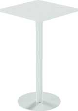 Solis Bar Table – 60cm Square – White / White Chalk Dapple