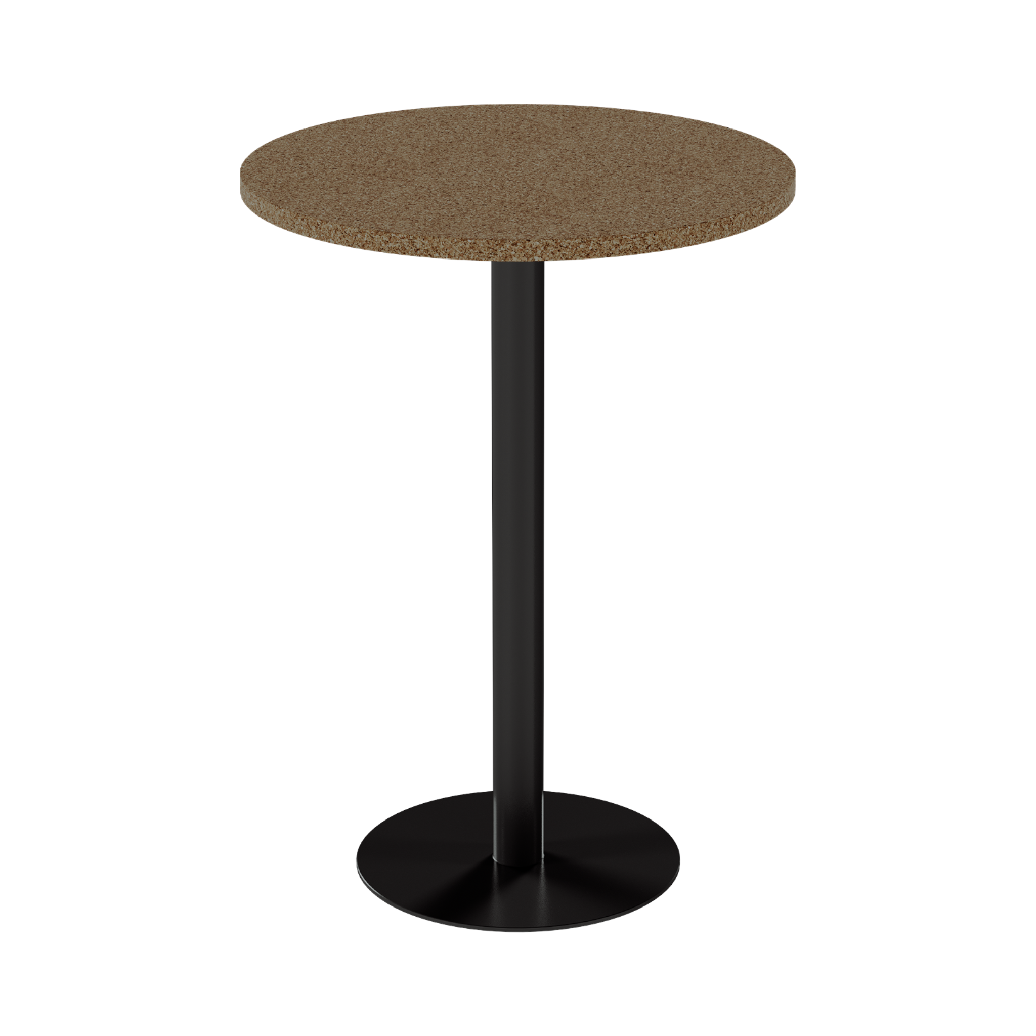 Solis Bar Table – 80cm Round – Black / Grano Natural