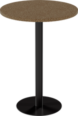 Solis Bar Table – 80cm Round – Black / Grano Natural