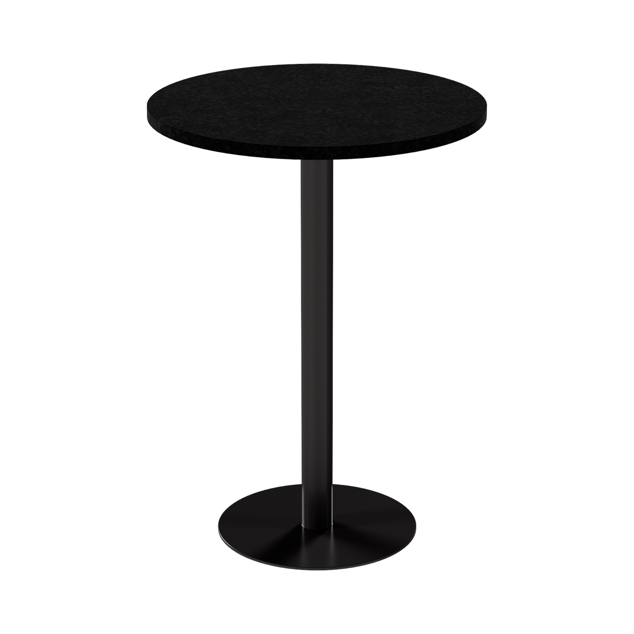 Solis Bar Table – 80cm Round – Black / Black Onyx Dapple