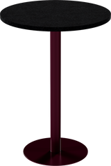 Solis Bar Table – 80cm Round – Burgundy / Black Onyx Dapple