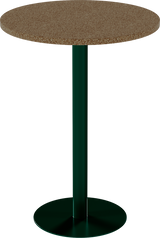 Solis Bar Table – 80cm Round – Green / Grano Natural