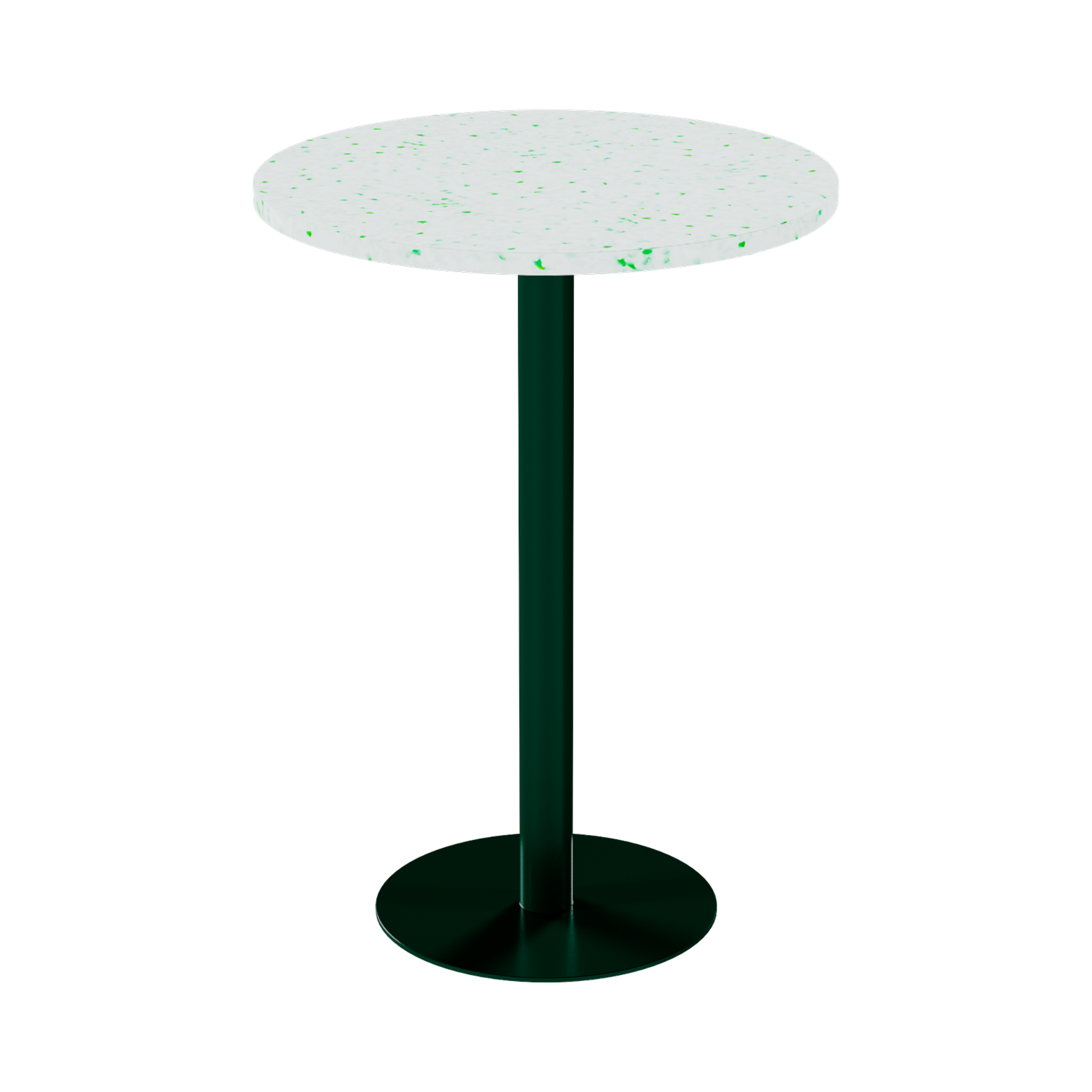 Solis Bar Table – 80cm Round – Green / Green Dapple