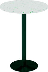 Solis Bar Table – 80cm Round – Green / Green Dapple