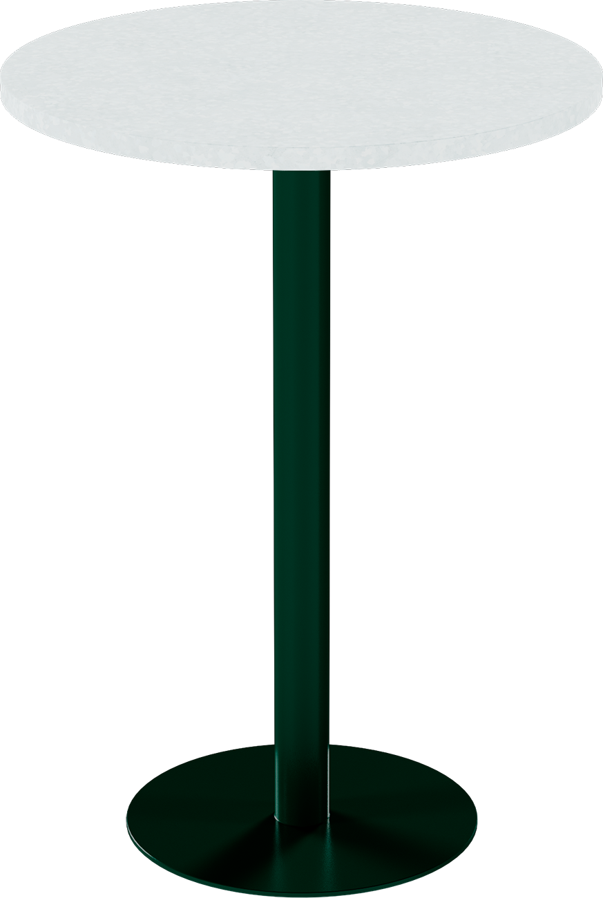 Solis Bar Table – 80cm Round – Green / White Chalk Dapple