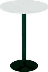 Solis Bar Table – 80cm Round – Green / White Chalk Dapple