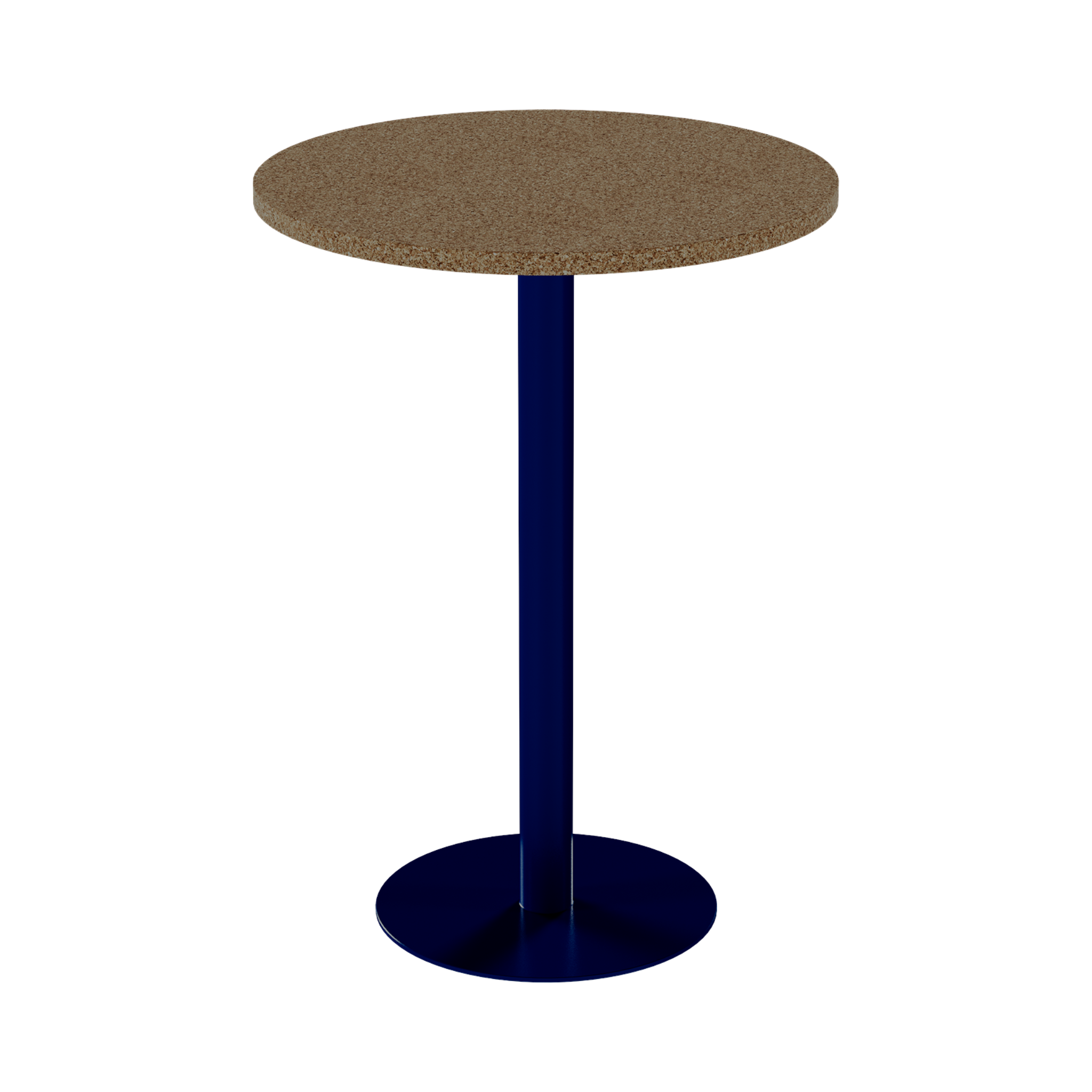 Solis Bar Table – 80cm Round – Navy / Grano Natural