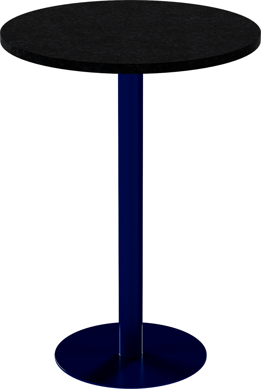 Solis Bar Table – 80cm Round – Navy / Black Onyx Dapple