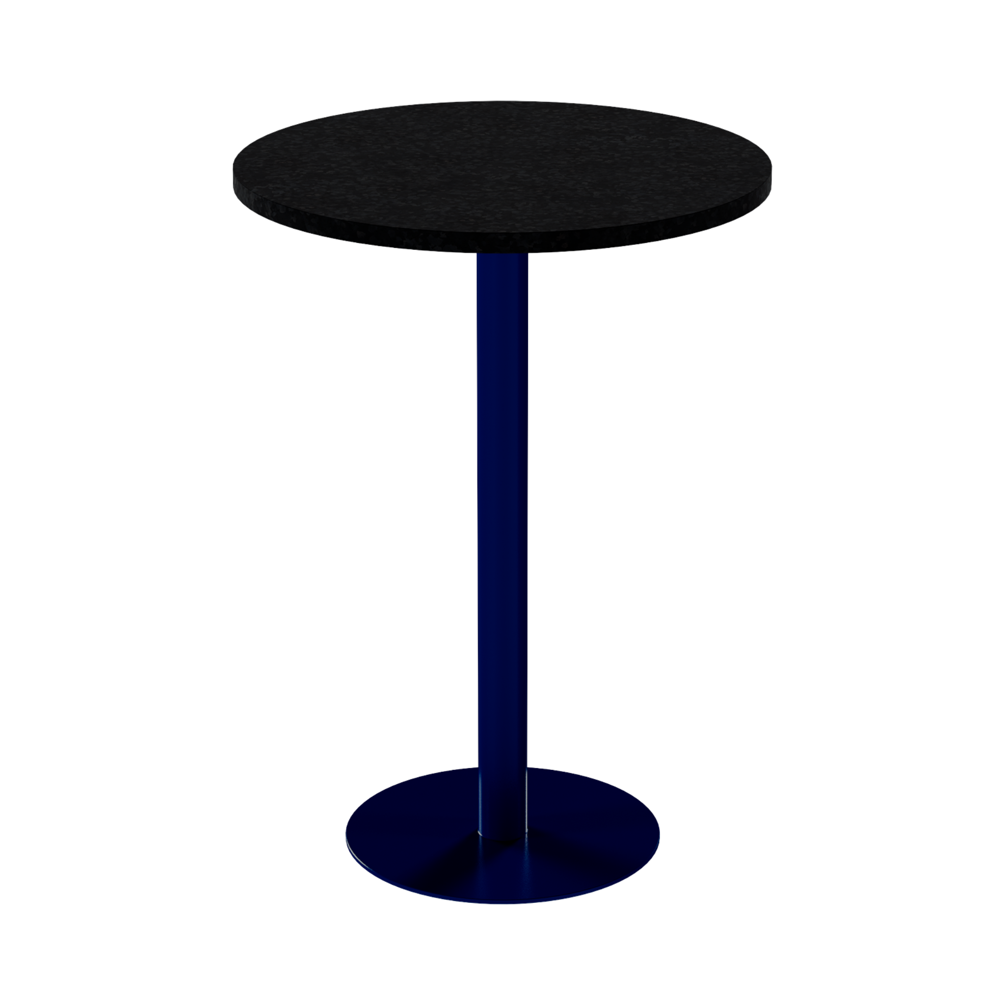 Solis Bar Table – 80cm Round – Navy / Black Onyx Dapple