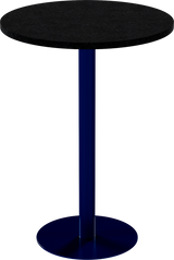 Solis Bar Table – 80cm Round – Navy / Black Onyx Dapple