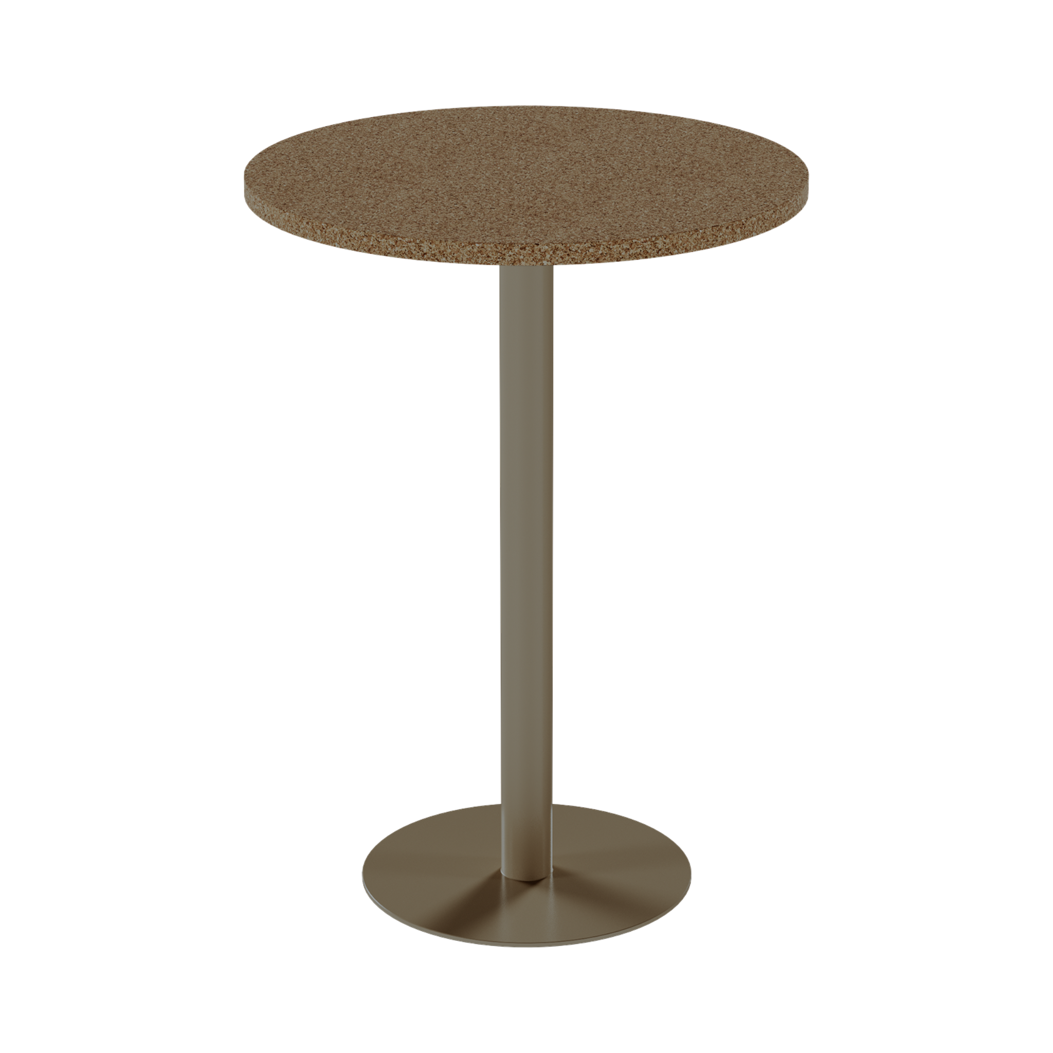Solis Bar Table – 80cm Round – Taupe / Grano Natural