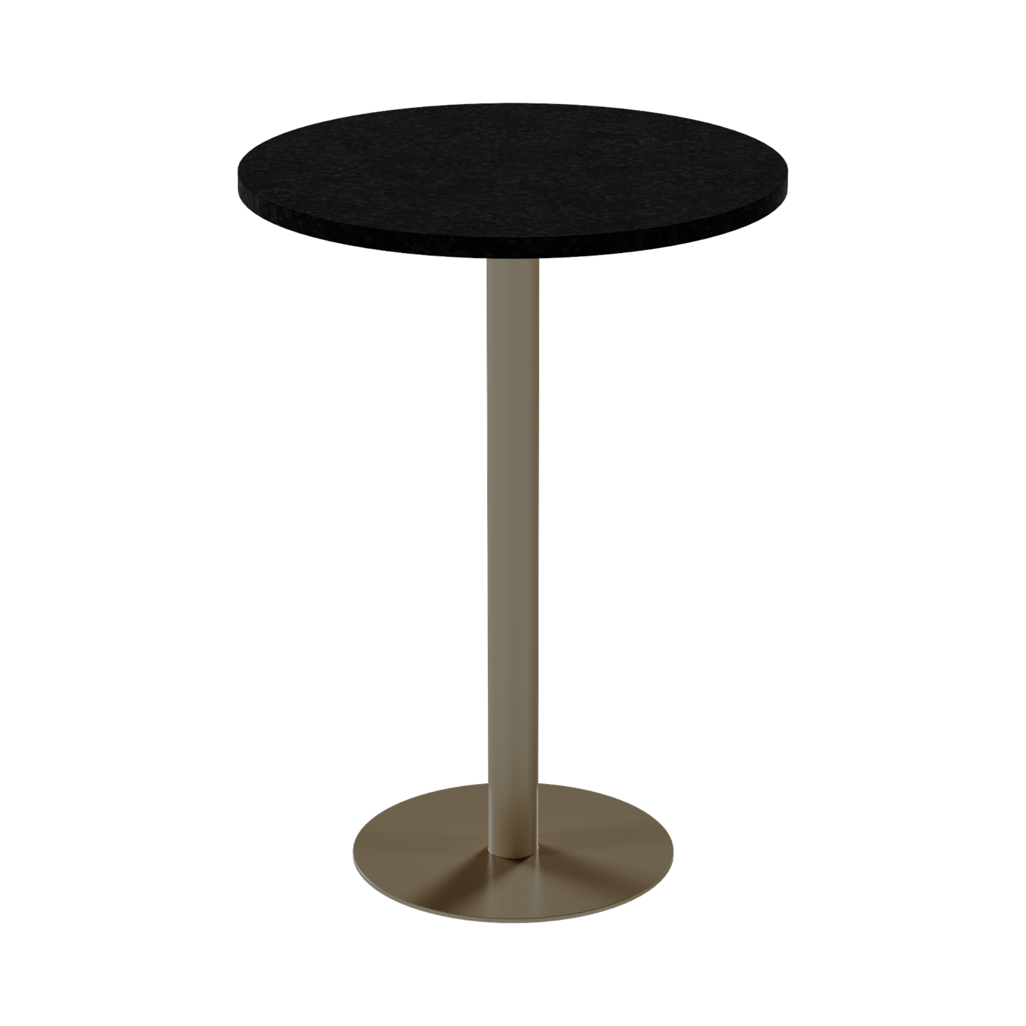 Solis Bar Table – 80cm Round – Taupe / Black Onyx Dapple