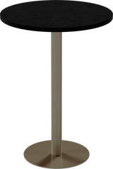 Solis Bar Table – 80cm Round – Taupe / Black Onyx Dapple