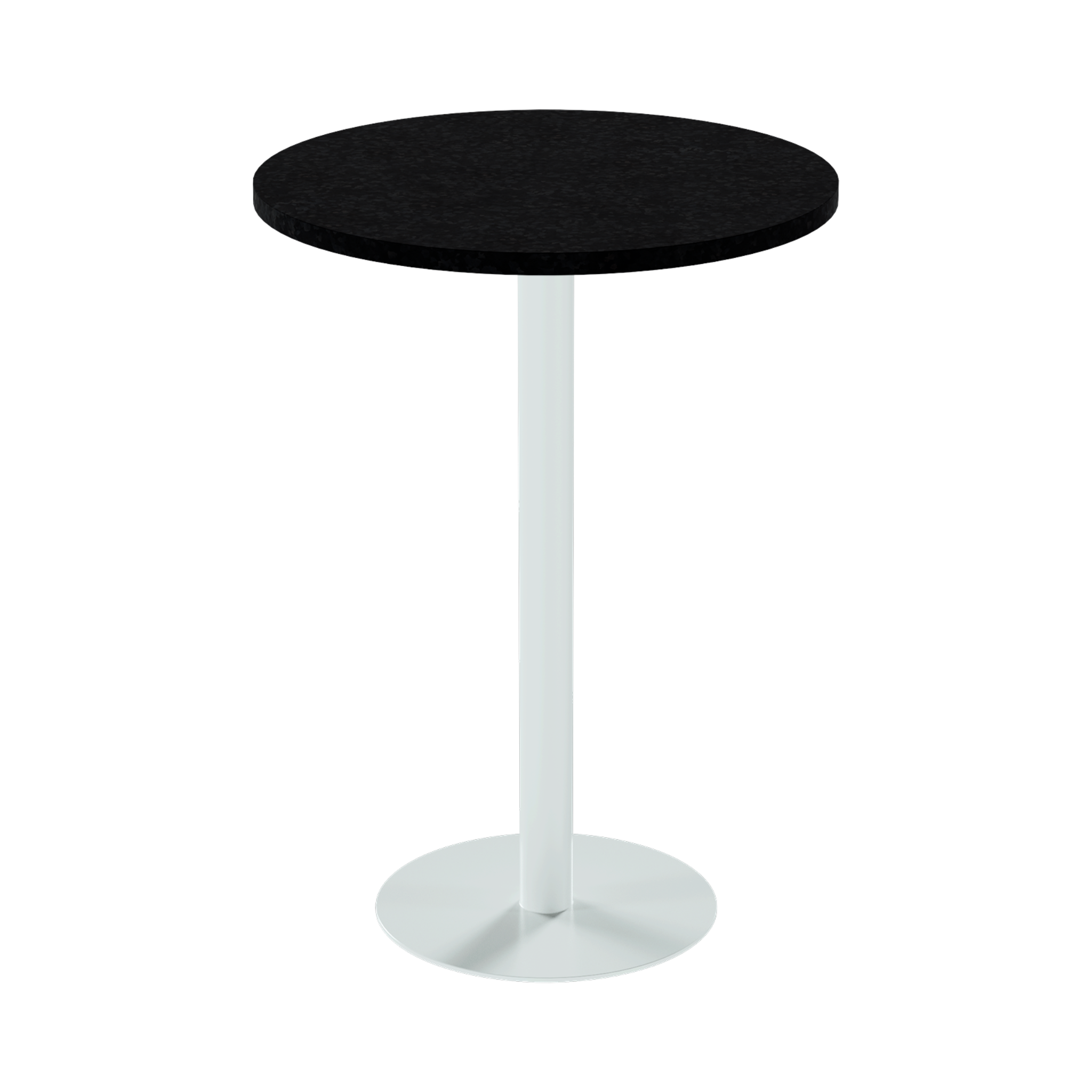 Solis Bar Table – 80cm Round – White / Black Onyx Dapple
