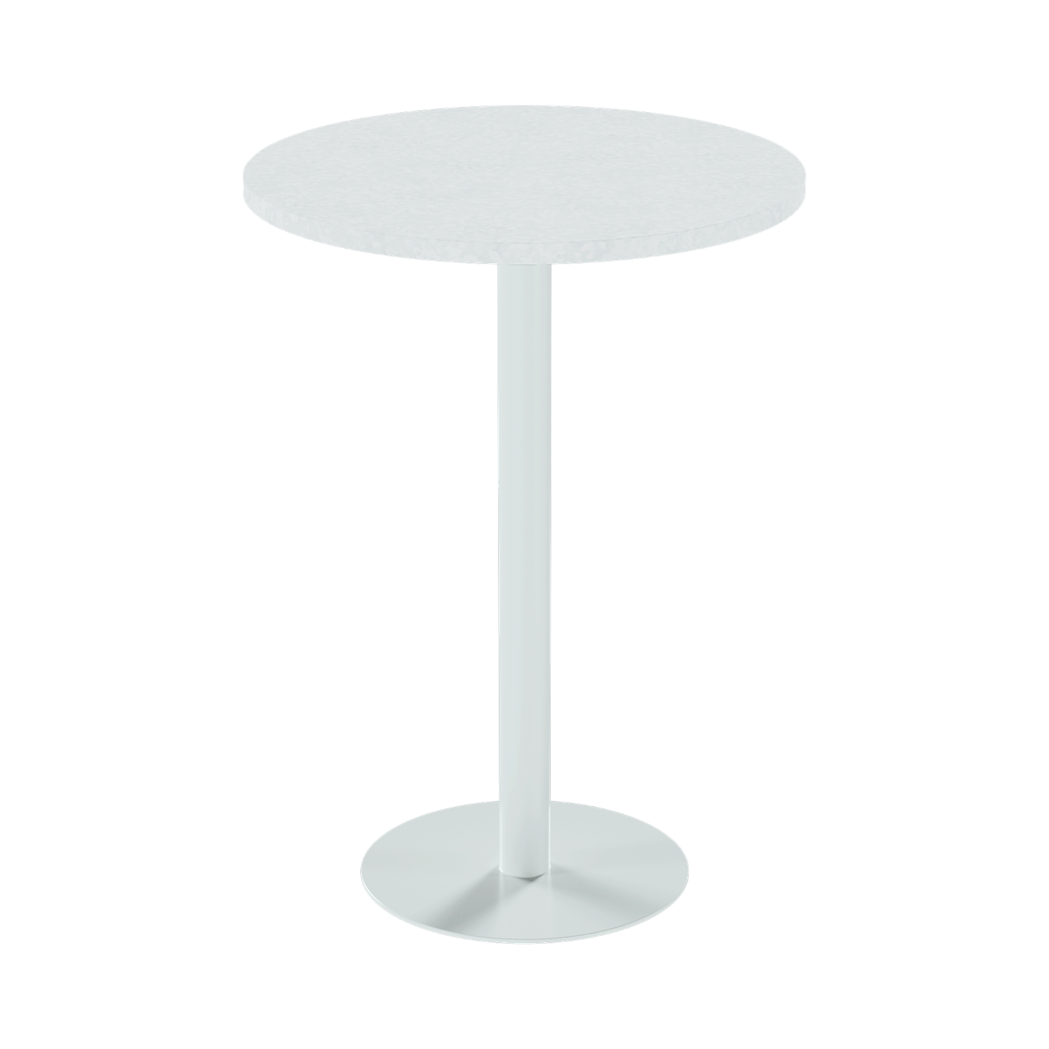 Solis Bar Table – 80cm Round – White / White Chalk Dapple
