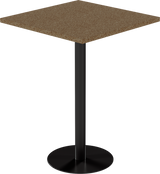 Solis Bar Table – 80cm Square – Black / Grano Natural