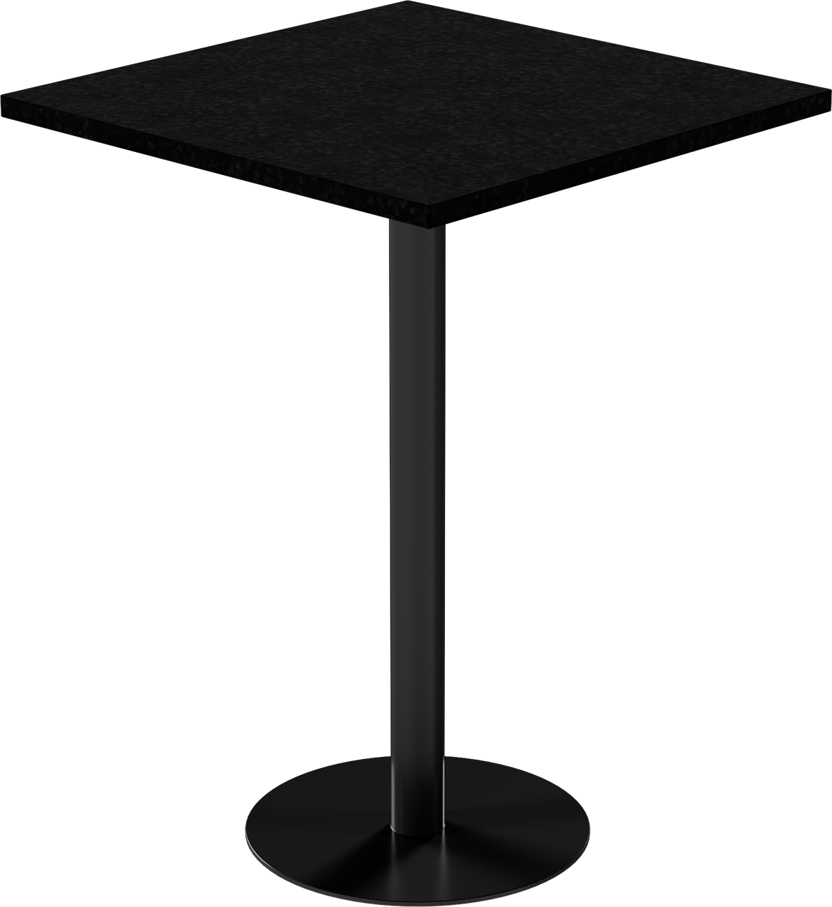 Solis Bar Table – 80cm Square – Black / Black Onyx Dapple